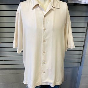 Tommy Bahama silk button up shirt bar none L